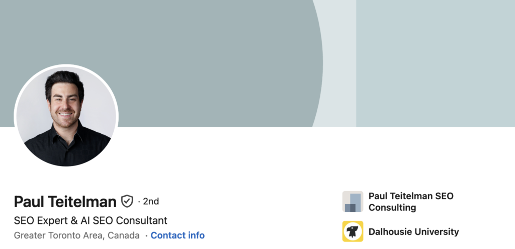 Paul Teitelman's LinkedIn Profile Screenshot